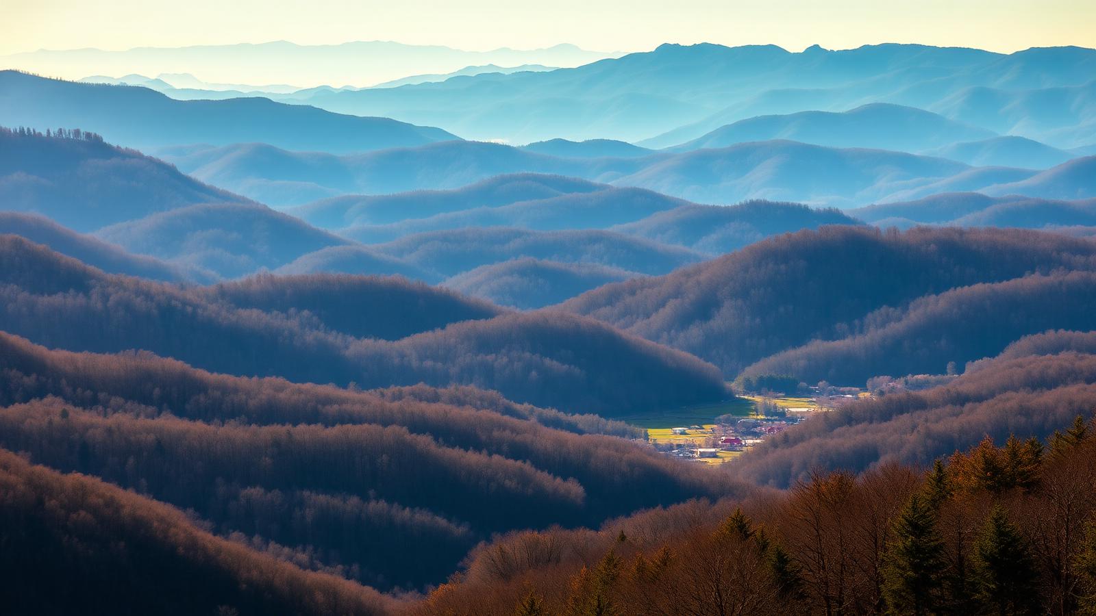 Mountains of Cherokee County near Murphy NC, the service area of W's AllWorks general contractor